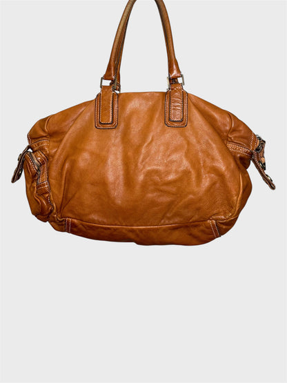 Tan Brown Sissirossi Leather Vintage Shoulder Bag