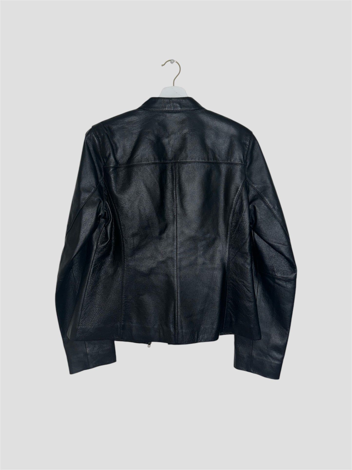 Black Leather Bomber Jacket Vintage