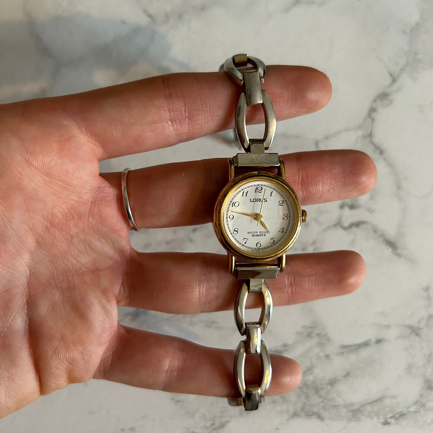 Vintage Women’s Silver Gold Two Tone Lorus Quartz Watch