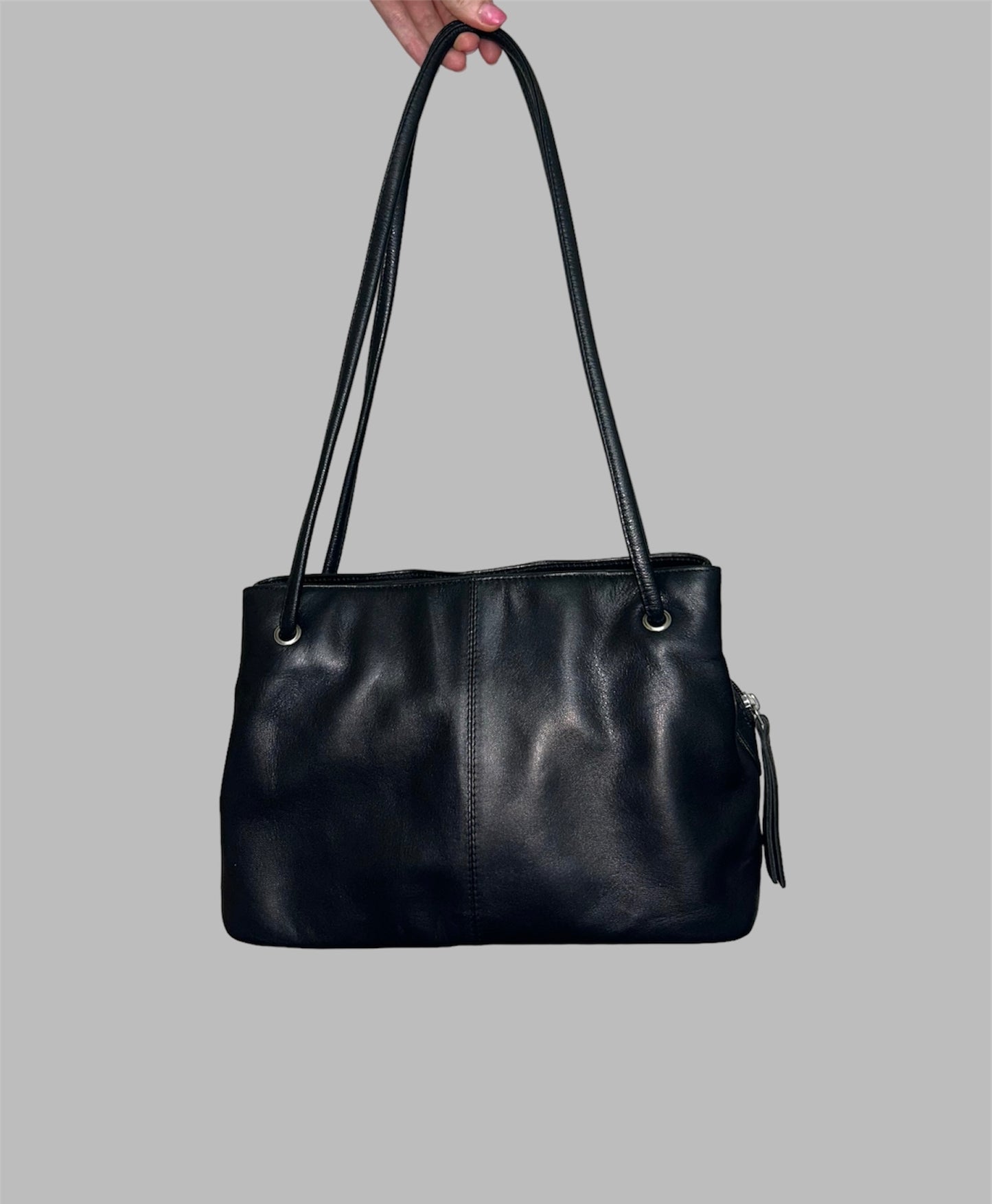 Black Leather 90s Shoulder Bag