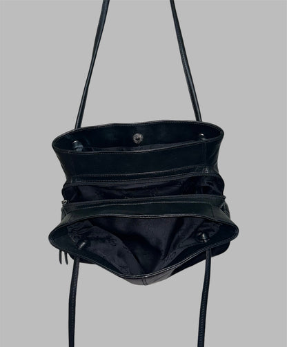 Black Leather 90s Shoulder Bag