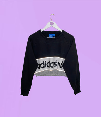 Adidas Black Cropped Sweatshirt