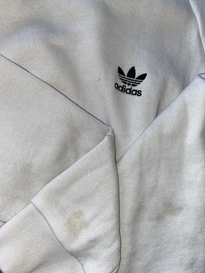 Adidas White Cropped Sweatshirt
